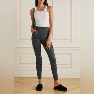 New with tags SPANX Stretch Twill Ankle Cargo Pant Washed Black Size Small